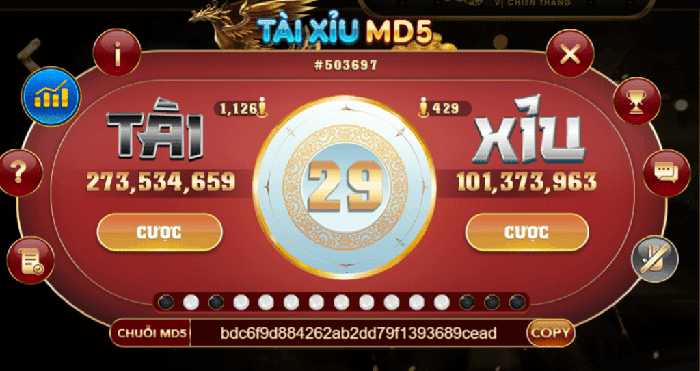 Tài xỉu MD5 Ben Bet